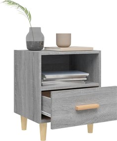 vidaXL Κομοδίνα 2 τεμ. Γκρι Sonoma 40 x 35 x 47 εκ.
