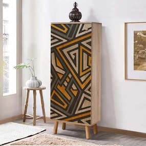 Παπουτσοθήκη - ντουλάπι Soho Megapap χρώμα sonoma 50x38x135εκ.