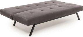 Τριθέσιος Καναπές Κρεβάτι Γκρι NILUNE 64x180x78