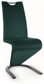 KRZESŁO H090 VELVET CZARNY STELAŻ / ZIELONY BLUVEL 78 DIOMMI-80-2800
