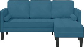 vidaXL Σετ Καναπέ με μαξιλάρι Μπλε Πολυεστέρας