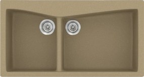 Sanitec Classic 326 (93×51) - Γρανιτένιος νεροχύτης - Metallic CREAM