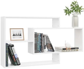 vidaXL Ραφιέρα Τοίχου Λευκή 104 x 20 x 58,5 εκ. από Επεξεργασμένο Ξύλο