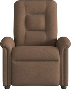 vidaXL Πολυθρόνα Μασάζ Ανακλινόμενη Καφέ Υφασμάτινη