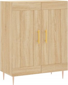 vidaXL Ντουλάπι Sonoma δρυς 69,5 x 34 x 180 εκ. από Επεξεργασμένο Ξύλο