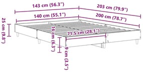 ΠΛΑΙΣΙΟ ΚΡΕΒΑΤΙΟΥ ΧΩΡΙΣ ΣΤΡΩΜΑ 140 X 200 ΕΚ. ΕΠΕΞΕΡΓΑΣΜΕΝΟ ΞΥΛΟ 3328717