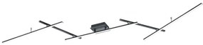Φωτιστικό Οροφής - Πλαφονιέρα Arvin 628410532 22W &amp; 8W Led 245x50x8,5cm Black Mat Trio Lighting Metal