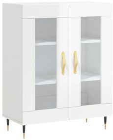 vidaXL Ντουλάπι Γυαλιστερό Λευκό 69,5x34x90 εκ. Επεξεργασμένο Ξύλο