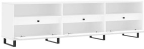 vidaXL Έπιπλο Τηλεόρασης Λευκό 150x30x44,5 εκ. Επεξεργασμένο Ξύλο
