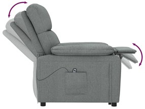 vidaXL Πολυθρόνα με Ανύψωση Σκούρο Γκρι Υφασμάτινη