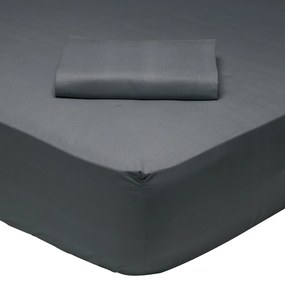 Σεντόνι King Size Με Λάστιχο (180x200+35)Das Home Best Line Γκρι