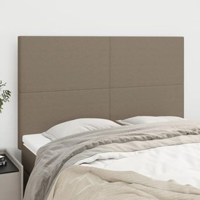 vidaXL Κεφαλάρι Κρεβατιού Μπεζ 144x5x118/128 εκ. Ύφασμα