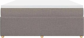vidaXL Κρεβάτι Boxspring με Στρώμα Taupe 180x200 εκ. Υφασμάτινο