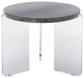 ΤΡΑΠΕΖΙ ΣΑΛΟΝΙΟΥ ACRYCON  MDF ME ΥΔΑΤΟΑΠΩΘΗΤΙΚΗ ΕΠΙΣΤΡΩΣΗ-ΑΚΡΥΛΙΚΑ ΠΟΔΙΑ Φ64x51Yεκ.