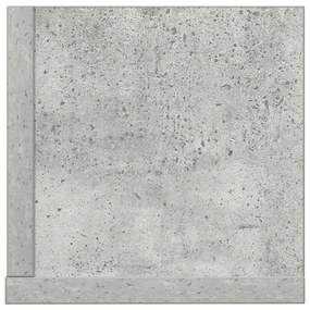 Ράφια τοίχου 2 τεμάχια Μπετόν Γκρι 75x16,5x16,5 cm Ξύλο μηχανής - Γκρι
