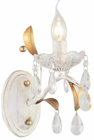 Απλίκα Τοίχου Aca Sardinia DL9341WWG White/Antique Gold