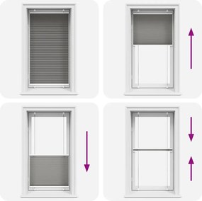vidaXL Πλισέ περσίδα Ανθρακί 70x100 cm Πλάτος υφάσματος 69,4 cm