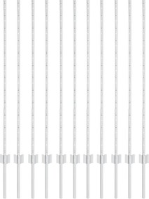 vidaXL Στύλος Περιφράξεων 11 pcs Ασημί 120 cm Ατσάλι