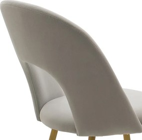 Καρέκλα Jonah pakoworld βελούδο γκρι-φυσικό πόδι