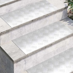 vidaXL Επιφάνειες Καρό 2 pcs Ασημί 70 x 30 cm Αλουμίνιο