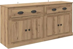 vidaXL Παραδοσιακά Πλευρικά Έπιπλα 2 pcs Artisan Oak