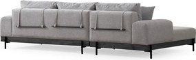Corner Sofa Eti Black Left - Grey Grey