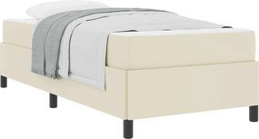 vidaXL Σκελετός Κρεβατιού με στρώμα Κρεμ 80 x 200 cm ύφασμα