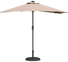 vidaXL Ομπρέλα Κήπου Taupe 294 x 150 x 223 εκ ύφασμα