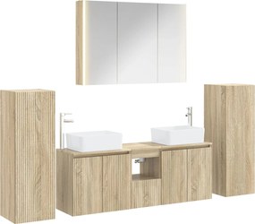vidaXL Σετ Επίπλων Μπάνιου 6 pcs Sonoma Δρυς