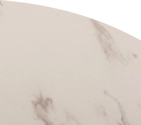 ΤΡΑΠΕΖΙ ΤΡΑΠΕΖΑΡΙΑΣ ROLLO HM9421.11 ΣΤΡΟΓΓΥΛΟ WHITE MARBLE Φ90x74Υεκ.