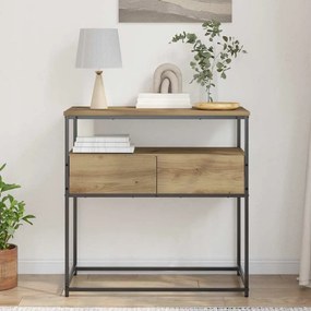 vidaXL Τραπέζι Σαλονιού Artisan Oak 75x40x75 εκ Επεξεργασμένο Ξύλο και Χάλυβας