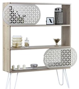 Βιβλιοθήκη - Ραφιέρα Elmira Fylliana Δρύς - Λευκό 117x25x94 εκ. 117x25x94 εκ.