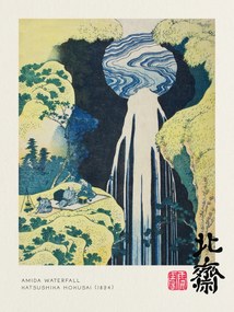 Εκτύπωση έργου τέχνης Amida Waterfall (Waterfalls of Japan) - Katsushika Hokusai, (30 x 40 cm)