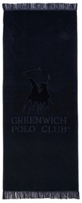Πετσέτα Θαλάσσης Βαμβακερή 90x190εκ. Essential 3656 Μαύρη Greenwich Polo Club