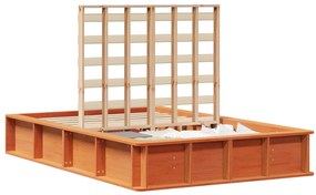 vidaXL Σκελετός Κρεβατιού Καφέ κεριού 140 x 200 cm Μασίφ ξύλο
