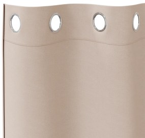 vidaXL Κουρτίνες με κουρτίνες 2 pcs Taupe 245 x 140 εκ. Πολυεστέρας