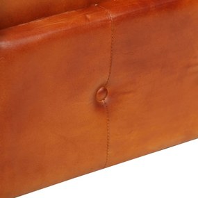 vidaXL Καναπές Διθέσιος Chesterfield Ταμπά από Γνήσιο Δέρμα