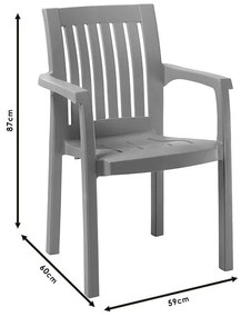 Καρέκλα - Πολυθρόνα Expand PP teak Καφέ 59x60x87 εκ. 59x60x87 εκ.