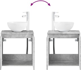 vidaXL Σετ Επίπλων Μπάνιου 4 pcs Γκρι Σκυροδέματος