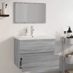 vidaXL Σετ Επίπλων Μπάνιου Γκρι Sonoma Επεξεργασμένο Ξύλο