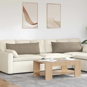 VidaXL Μαξιλάρι Καναπέ 2 τμχ. Ύφασμα Μικροΐνας Taupe 120 x 40 cm