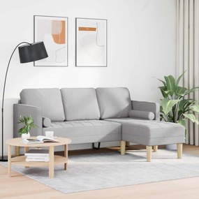 vidaXL Σετ Καναπέ Σκίουρος Γκρί 173 x 131 x 67 εκ Πολυεστέρας