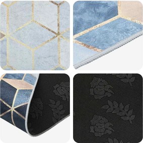 vidaXL Χαλί Runner LESAKA Ασημί 50 x 150 cm Διαμαντένιο βελούδο