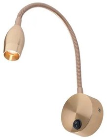 Απλίκα Φωτιστικό Τοίχου Σποτ LED 3W Χρυσό Reading Light 4000K Swan SF126BLED340G Aca -SF126BLED340G-Χρυσό SF126BLED340G