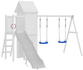 vidaXL Κούνιες με Σχοινιά 2 τεμ. Μπλε 37 x 15 εκ. από Πολυαιθυλένιο