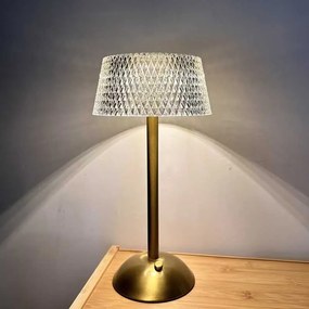Επαναφορτιζόμενο επιτραπέζιο φωτιστικό LED - 43-5 - 430163 - Gold