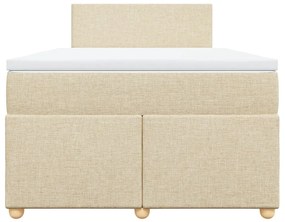 ΚΡΕΒΑΤΙ BOXSPRING ΜΕ ΣΤΡΩΜΑ ΚΡΕΜ 120X200 ΕΚ. ΥΦΑΣΜΑΤΙΝΟ 3288945