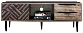 Έπιπλο Τηλεόρασης Home 120x39.5x45cm Grey Oak 271-00-021 Μελαμίνη,Μέταλλο