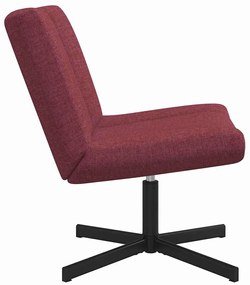vidaXL Περιστρεφόμενη καρέκλα Μπορντό 63 x 75 x 76 εκ ύφασμα