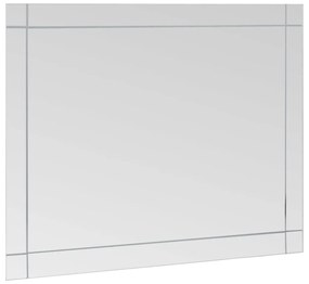 Καθρέφτης Τοίχου 80 x 60 εκ. Γυάλινος - Ασήμι